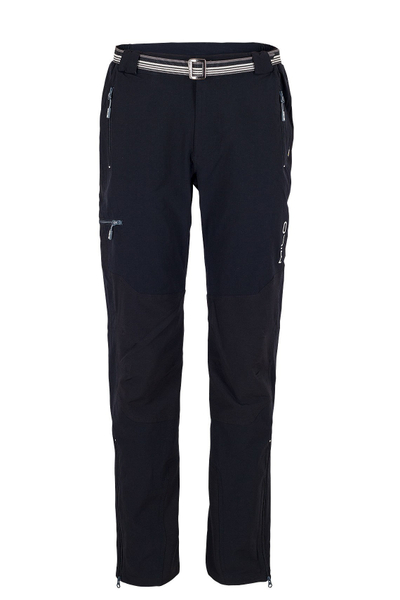 Pantallona trekking MILO Brenta S, softshell, me rrip, të zeza
