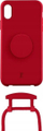 Mbrojtëse telefoni Just Elegance PopGrip për Apple iPhone X/Xs, TPU, me shirit varëse, e kuqe