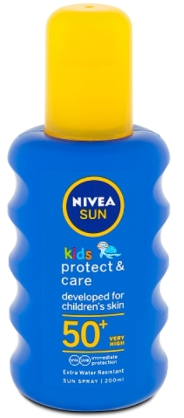 Krem mbrojtës ndaj diellit Nivea Sun Kids Protect & Care, 50+, 200 ml