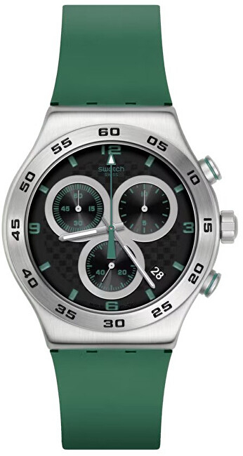 Orë dore për meshkuj SWATCH Carbonic Green YVS525, e gjelbër