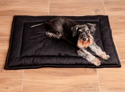 Dyshek për qen Velvet Mat, 100x70cm, material velvet, i zi