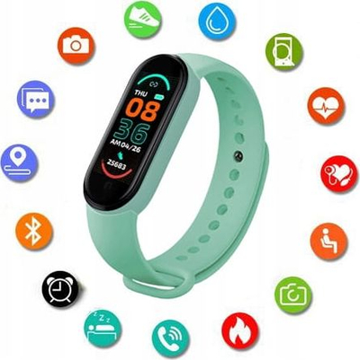 Byzylyk inteligjent R2Invest M6, Bluetooth, mat hapat edhe rrahjet e zemrës, jeshil
