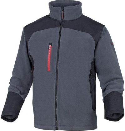 Bluzë leshi poliester DELTA PLUS, 350g/m2, M, gri/zezë