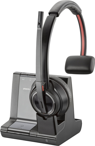 Kufje wireless Poly Savi 8210 UC, Bluetooth, me mikrofon, e zezë