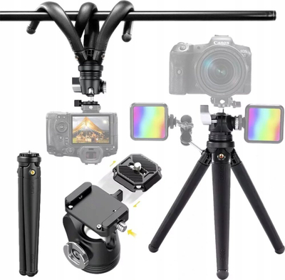 Tripod i butë Ulanzi MT-68 Octopus, ball head, quick release, i zi