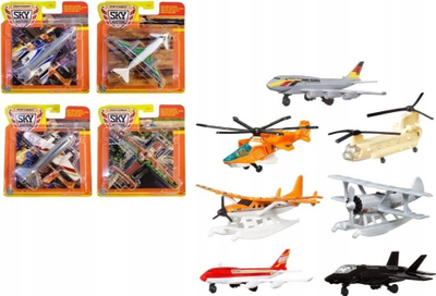 Lodër aeroplan metalik Matchbox Sky Busters, i derdhur, modele të përziera, shumëngjyrëshe