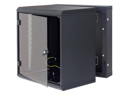 Kabinet muror 19" për server, njëpjesësh, me përgatitje për njësi ventilimi, gri
