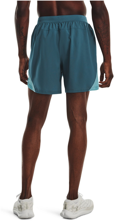 Pantallona të shkurtra vrapimi Under Armour Launch Run 5", rrjetë e brendshme, antitharje, blu