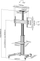 Stendë me rrota për TV ROLINE 17.03.1260, 37"-70", 50 kg, e zezë