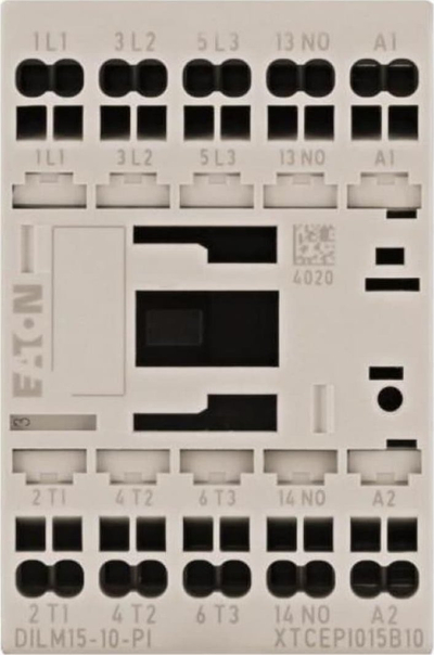 Kontaktor Eaton DILM15-10, 240V AC, 3 pole 15.5A, gri e zezë