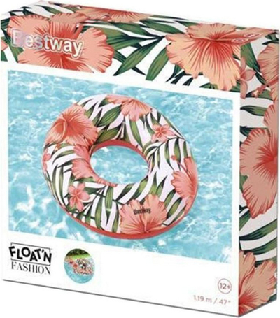 Gomë noti Bestway Pink Palms (36237), 119 cm, shumëngjyrëshe