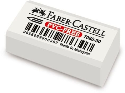 Gomë Faber-Castell PVC-Free, set 2 copë, e bardhë