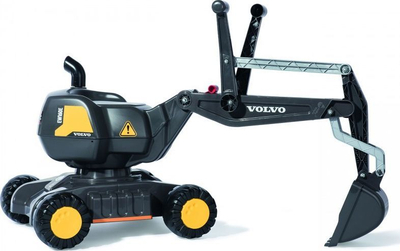Lodër eskavator ride-on Rolly Toys Volvo, që rrotullohet 360°, mban deri 30 kg, i zi