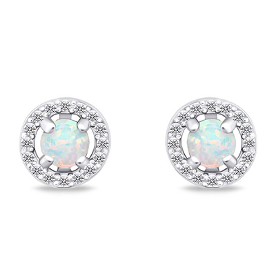 Set stolisë nga argjendi Opal SET225W, vathë dhe qafore, me gurë opal