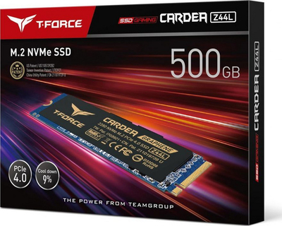 Disk SSD Team Group T - Force Cardea Z44L, PCIe Gen4 x4 NVMe, 500 GB