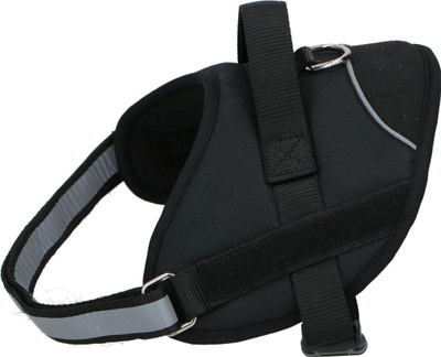 Shtrënguese për qen Strong Dog Harness L, me shirit reflektues, 54–71 cm, e zezë