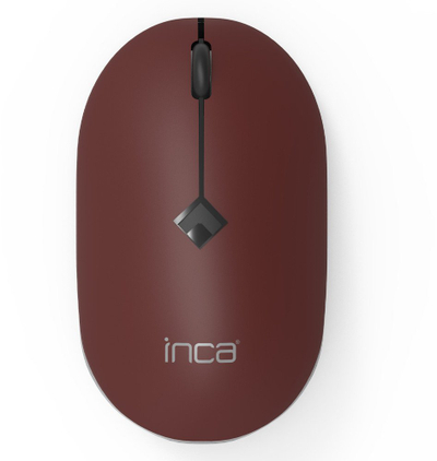 Mouse wireless INCA IWM-231RB, 1600 DPI, 2.4GHz, 4 butona, kafe