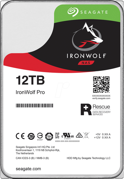 Disk HDD Seagate IronWolf Pro - 12TB - 3.5" SATA 6Gb/s, i brendshëm