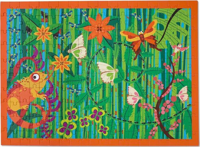 Puzzle Crazy Jungle, 200 copa, motiv xhungël, shumëngjyrësh