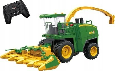 Lodër traktor korrës me telekomandë, shkalla 1:24, frekuenca 2.4 GHz, jeshile