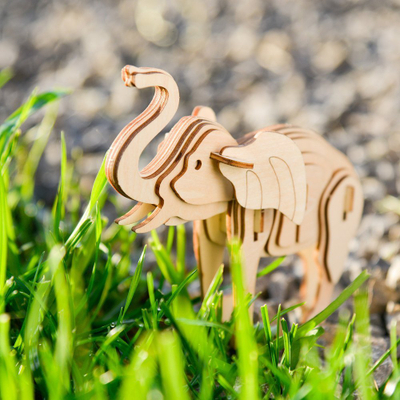Puzzle druri 3D Little Story Elephant, model për ndërtim, për kalamaj