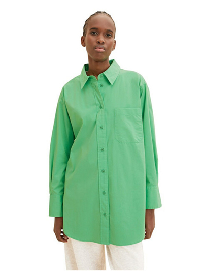 Këmishë Tom Tailor Oversized Fit, e gjelbër