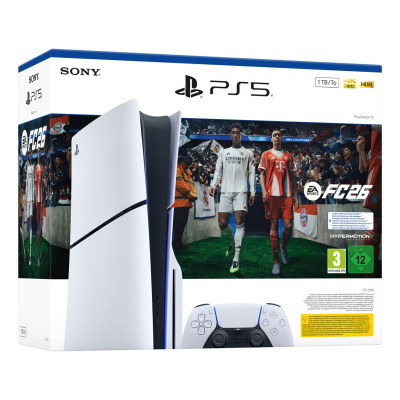 Konzolë lojrash Sony PlayStation 5, 1TB, EA SPORTS FC 26 Bundle, e bardhë