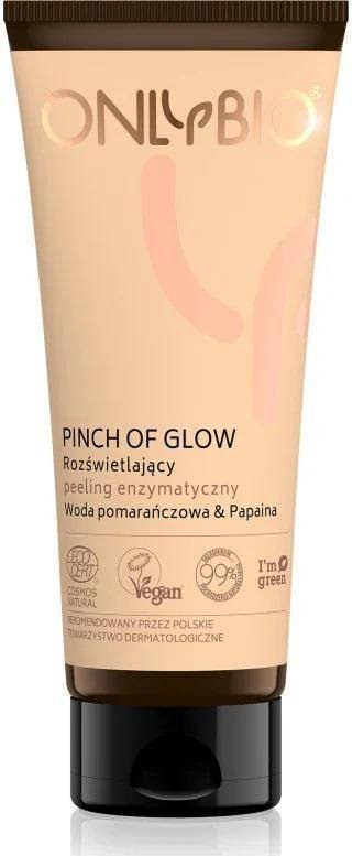 Peeling enzimatik për fytyrë OnlyBio Pinch of Glow, 75 ml, për çdo lloj lëkure, me portokall