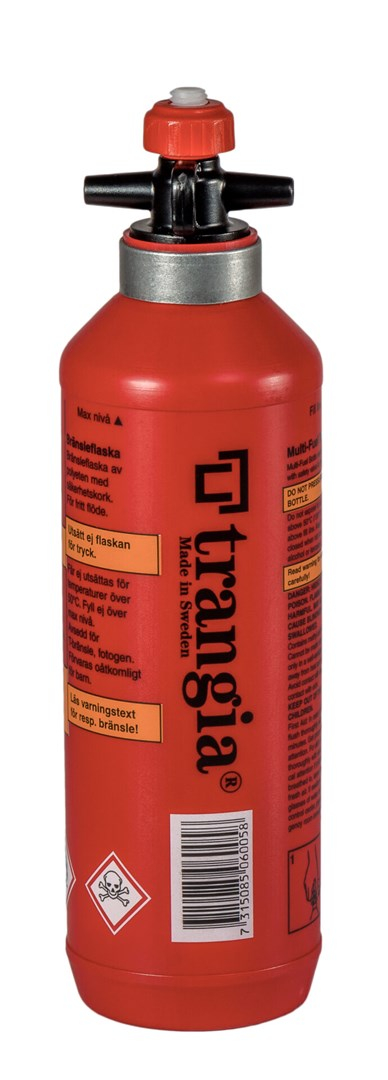 Shishe karburanti Trangia, 0.5L, plastikë, e kuqe