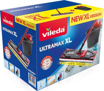 Shtupë jorrotulluese Vileda Ultramax XL Box (160932) + kova, e kuqe