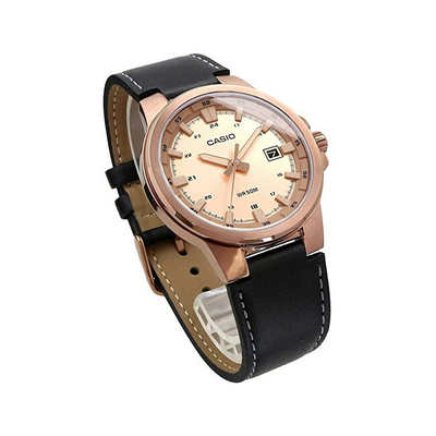 Orë Casio Collection MTP-E173RL-5AVEF (006), e zezë/artë