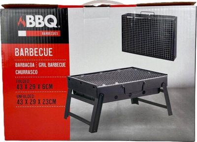 Grilë palos me qymyr, metalike katrore, e zezë