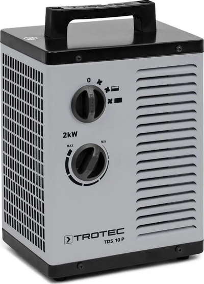 Ngrohëse ventilatore qeramike Trotec TDS 10 P, 2kW, portative, gri e zezë