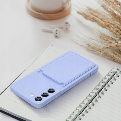 Mbrojtëse telefoni Futera Card Case për Samsung A15 5G, silikoni, me xhep kartash, lejla