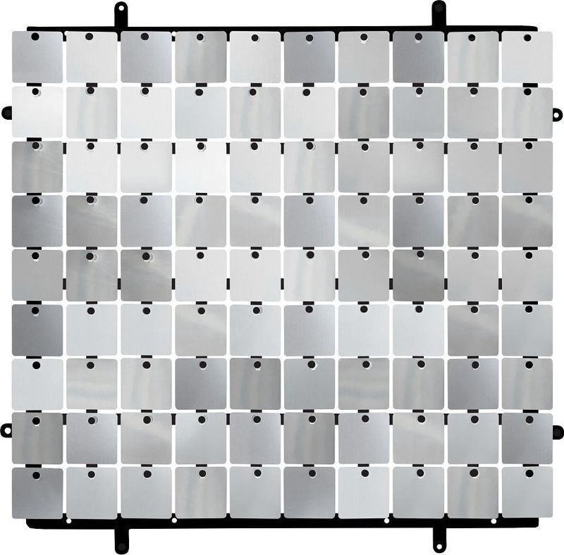 Panel dekorativ Godan Type B, 30x30cm, sfond i zi, argjendtë
