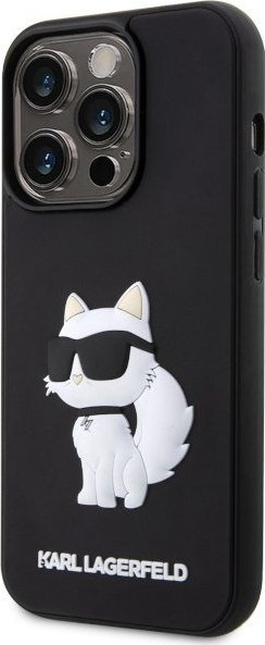 Këllëf telefoni Karl Lagerfeld KLHCP14X3DRKH, për iPhone 14 Pro Max, silikon, i zi