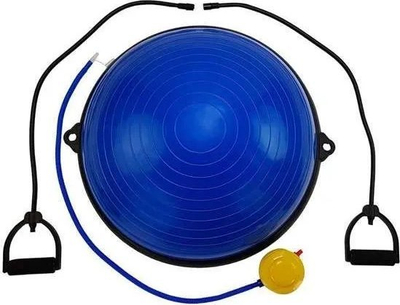 Platformë balancimi Tunturi Balance, me ekspandera, 60 cm, blu e zezë