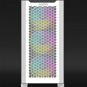 Kasa PC AQIRYS Aquilla, mid tower, E ATX, ARGB, e bardhë
