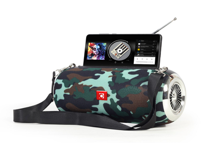 Bluetooth звучник Gembird SPK BT 17 CM, FM радио, microSD USB, камуфлажен дизајн