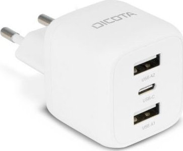Karikues universal DICOTA D32069, 32W GaN, 1x USB C 2x USB A, i bardhë