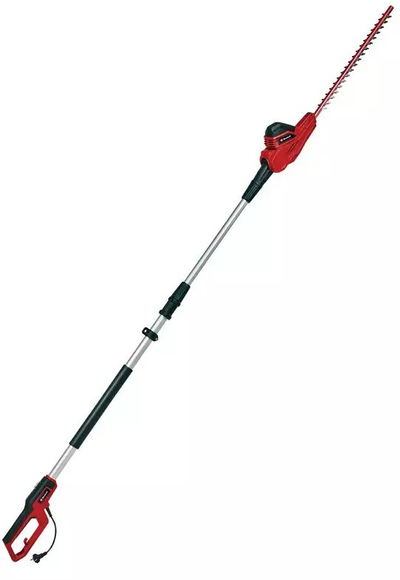 Електрични ножици за жива ограда Einhell GC HH 5056, 500W, со телескопска прачка, црвена боја