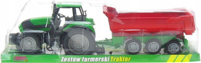 Lodër traktor Gazelo G096471 me rimorkio, 50 cm, jeshil me të kuqe