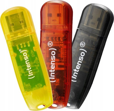 USB flash Intenso Rainbow Line, 3x32GB, USB 2.0, me ngjyra të ndryshme