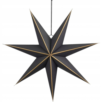 Yll dekorativ varës MICA Deco Star, letër, 75 cm, i zi