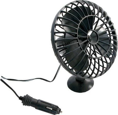 Ventilator portativ për makinë Tamagotchi Heart, 12V, me prizë çakmaku, i zi