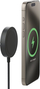 Karikues wireless Mophie Qi2 me magnet dhe mbajtëse, 15W, i zi