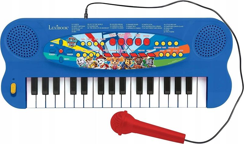 Keyboard muzikor elektronik për fëmijë Lexibook Pat'Patrouille, me mikrofon, funksion me bateri, shumëngjyrësh