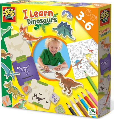 Set edukativ SES Creative I Learn Dinosaurs 14630, me dinosaurë, për kalamaj