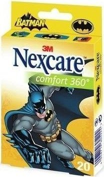 Fasho ngjitëse Nexcare Comfort 360 Batman, për kalamaj, 20 copë, shumëngjyrëshe
