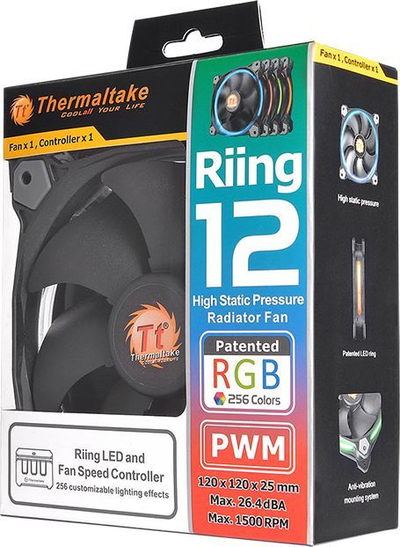 Ftohës Thermaltake Riing 12 LED RGB, 120 mm